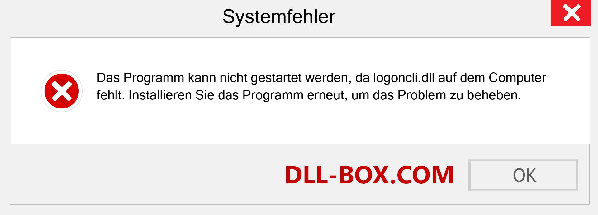 logoncli.dll-Datei fehlt?. Download für Windows 7, 8, 10 - Fix logoncli dll Missing Error unter Windows, Fotos, Bildern